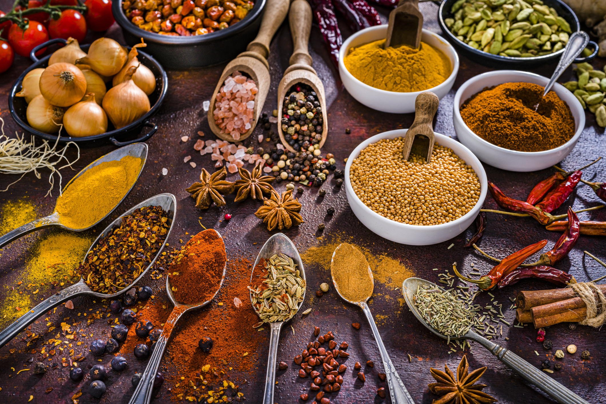 Indian food: spices, herbs and condiments